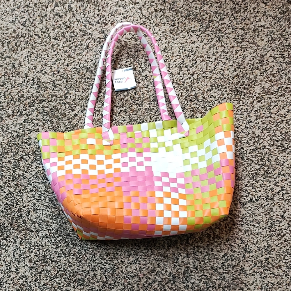 Colorful Woven Retro Tote Bag